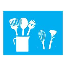 Stencil Tamako Talheres - 15X20Cm - Ref A2736 Stencil Tamako Talheres - 15X20Cm - Ref A2736