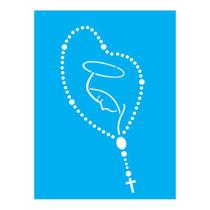 Stencil Tamako Terço Ave Maria - 15X20Cm - Ref 268 Stencil Tamako Terço Ave Maria - 15X20Cm - Ref 268