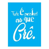 Stencil Tamako Tudo É Possível - 15X20Cm - Ref A2899