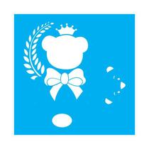 Stencil Tamako Urso - 30X30Cm - Ref D241