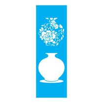 Stencil Tamako Vaso Floral - 10X30Cm - Ref 7654