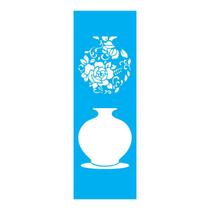 Stencil Tamako Vaso Floral - 10X30Cm - Ref 7654 Stencil Tamako Vaso Floral - 10X30Cm - Ref 7654