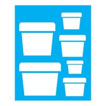 Stencil Tamako Vasos - 20X25Cm - Ref 311 Stencil Tamako Vasos - 20X25Cm - Ref 311