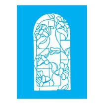 Stencil Tamako Vitral Floral - 15X20Cm - Ref A3584