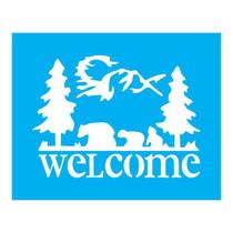 Stencil Tamako Welcome Montanhas - 20X25Cm - Ref B725