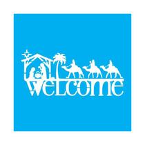 Stencil Tamako Welcome Presépio - 30X30Cm - Ref 9701