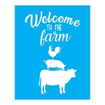 Stencil Tamako Welcome To The Farm - 20X25Cm - Ref B350