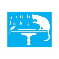 Stencil Tamako Xadrez - 20X25Cm - Ref 9223 Stencil Tamako Xadrez - 20X25Cm - Ref 9223