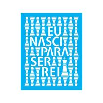 Stencil Tamako Xadrez Rei - 20X25Cm - Ref 9221 Stencil Tamako Xadrez Rei - 20X25Cm - Ref 9221