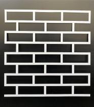Stencil Tijolinho Revestimento De Parede Pintura 60X60 Cm