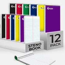 Steno Pad Rosmonde Spiral Top 6x9cm, 80 folhas, pacote com 12