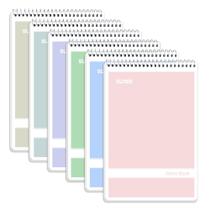 Steno Pads SUNEE 6x9cm, 60 folhas, pacote com 6 cores variadas