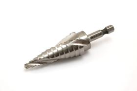 Step Drill TEMO M35 Cobalt Spiral Flute 12, tamanho 4,76 mm a 22,22 mm