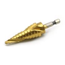Step Drill TEMO M35 Cobalt Spiral Flute com revestimento de titânio