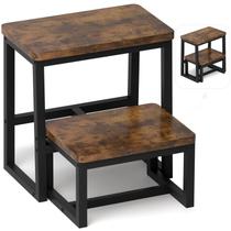 Step Stool ItsSt 2-Step Wooden, capacidade de 500 kg com almofadas antiderrapantes