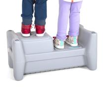 Step Stool Simplay3 Sibling, leve, antiderrapante, para crianças, cinza
