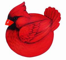 Stepping Stone Spoontiques Cardinal, decoração de jardim de 24 cm Stepping Stone Spoontiques Cardinal, decoração de jardim de 24 cm