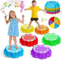 Stepping Stones Floyes para crianças com luz e música, 6 unidades