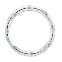 Sterling Silver Stackable Expressions Grande Azul Polido Para