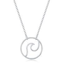 Sterling Silver Wave Design Colar