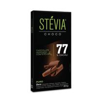 steviachoco 77% cacau puro (80g) - Stévia choco