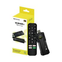 Stick De Streaming 4K Smart TV 2GB 16GB WIFI Controle Remoto Por Voz Android 13 MX10 X1 Set Top Box