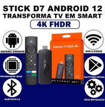 Stick TV D7 4k Android 12 com comando de voz