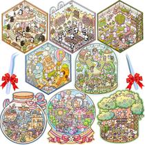 Sticker Scene Set QIYEELOO DIY 3D, pacote de 8 conjuntos com mais de 500 adesivos