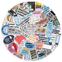 Stickers Emotionals Suporta Slogans à prova d'água, 50 unidades/lote