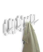Sticks branco - cabideiro flip com 5 ganchos