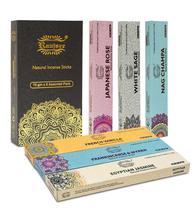 Sticks de incenso raajsee, pacote com 6 variedades, 15g Nag Champa