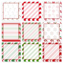 Sticky Notes Demonwer 9 peças de doces de Natal 7,5 x 7,5 cm