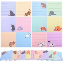 Sticky Notes Handepo Cat Theme, 600 folhas, 7,5 x 7,5 cm, pacote com 12