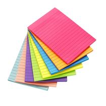 Sticky Notes HQCME, 4x6 cm, forrado, 320 folhas, 8 cores, pacote com 8