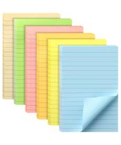 Sticky Notes Mr. Pen Lined 4x6", 6 blocos, 45 folhas, cor pastel