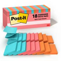 Sticky Notes Post-it Pop-up Coleção Optimistic de 3 x 3 polegadas e 18 blocos