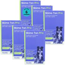 Stimo Ton Pro 125ml Para Cães e Gatos Biovet Kit Com 6