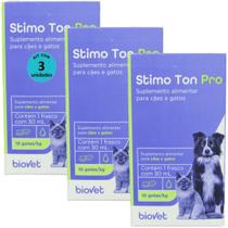 Stimo Ton Pro 30Ml Para Cães E Gatos Biovet Kit Com 3