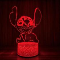 Stitch 3D Illusion Night Light Controle Remoto Smart Touch Room Decor Lamp Gifts