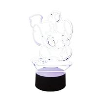 Stitch 3D Night Light Com Controle Remoto E Toque Inteligente Lâmpada De Decoração De Quarto Para