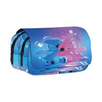 Stitch Anime Cartoon Flap Pen Bag Estojo Para Estudantes Do Ensino Fundamental E Médio