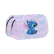 Stitch Anime Cartoon Flap Pen Bag Estojo Para Estudantes Do Ensino Fundamental E Médio