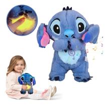 Stitch Bicho Pelúcia Que Respira Música Luz
