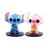 Stitch Boneca Figuras Anime 10 Pçs 5cm Brinquedos Dos Desenhos Animados Ornamentos Micro Bolo