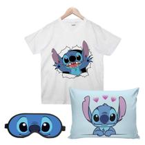 Stitch Camisa, Almofada e Máscara de dormir