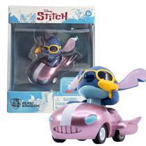 Stitch Carrinho Brinquedo Infantil Pull Back Rosa Disney Sunny