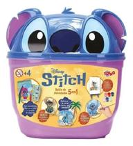 Stitch Disney Balde De Atividade 5 Em 1 Stitch Gesso ,Madeira, Papel para Pintar Toyng