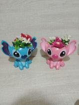 stitch e angel porta suculentas, pinceis, caneta stitch e angel porta suculentas, pinceis, caneta