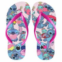 Stitch e Lilo Chinelo Desenho Rosa. Presente feminino adulto e infantil Stich baby