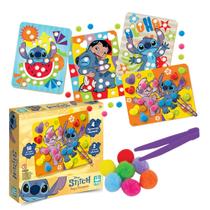 Stitch Pega Pompom Montessori Educativo Nig Brinquedos